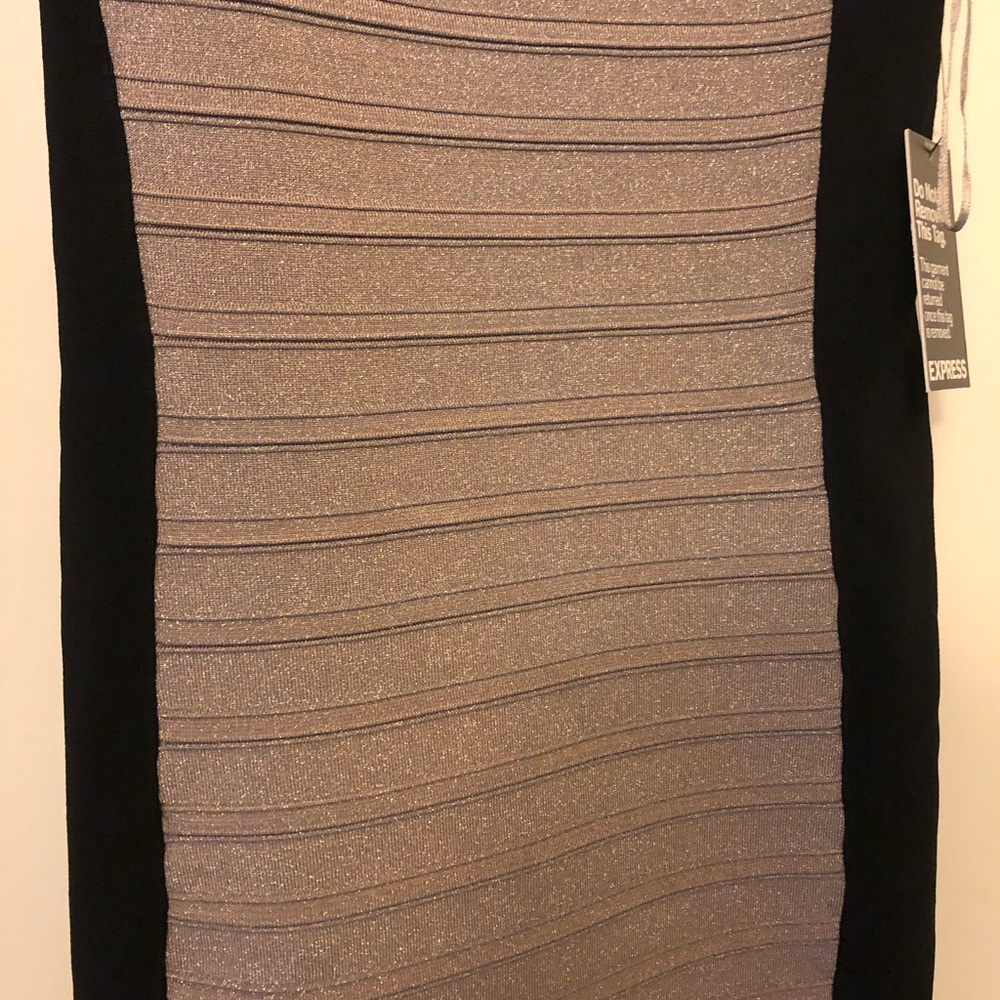 Black and Gold sparkle cocktail dress.